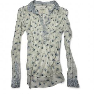 Abercrombie & Fitch Women’s Floral Button Down Collard Long Sleeve Blouse